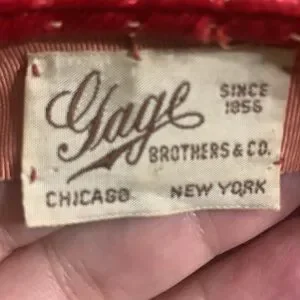 Vintage Gage Brothers & Co. Red Wicker Blue trim w/ flower Gage Brothers | Accessories | Vintage Gage Brothers Co Red  main image 3